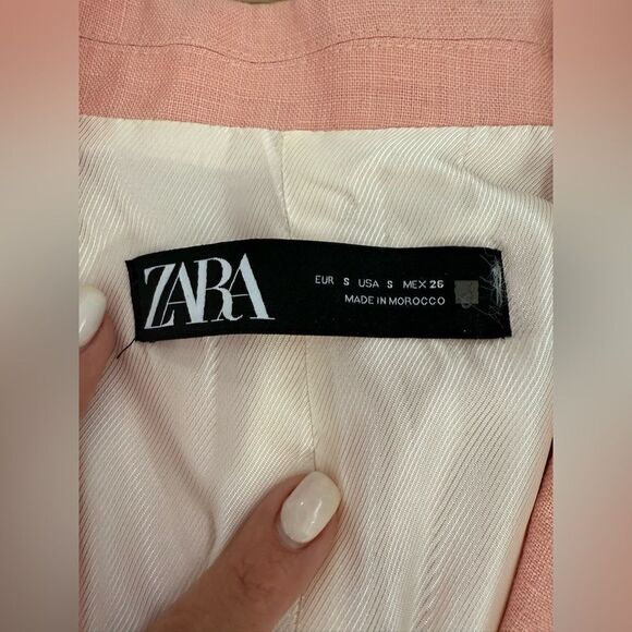 NWT ZARA LINEN BLAZER - Picture 7 of 9